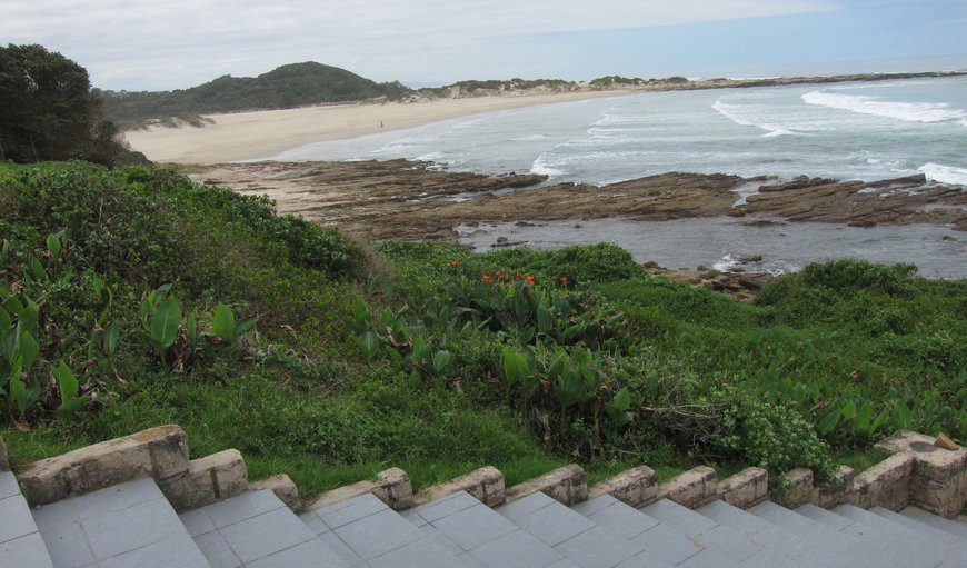 Access to the swimming beach and rock pools