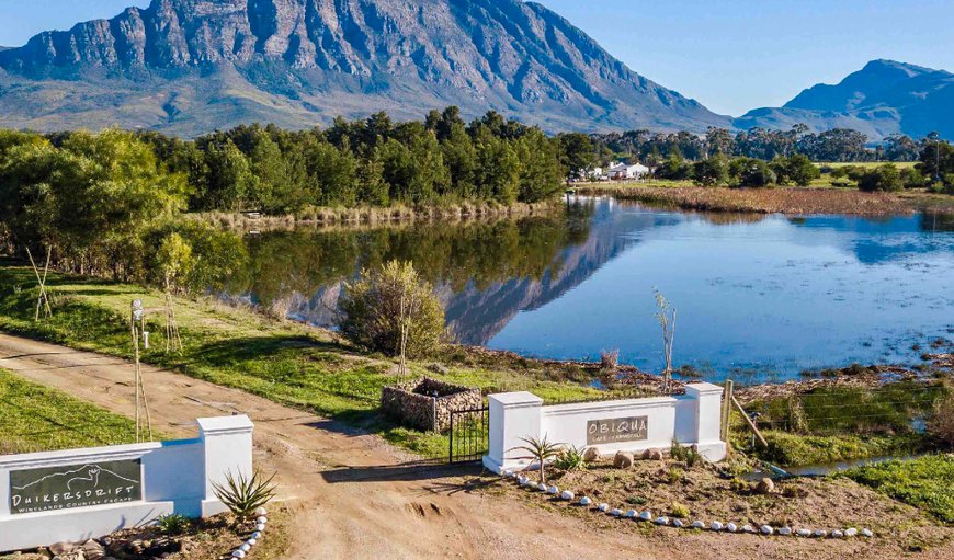 Duikersdrift Farm entrance in Tulbagh, Western Cape, South Africa