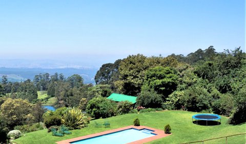 5-Sleeper Self-catered Loft Unit: Pool view from Treetops balcony